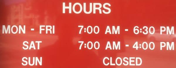 Store hours