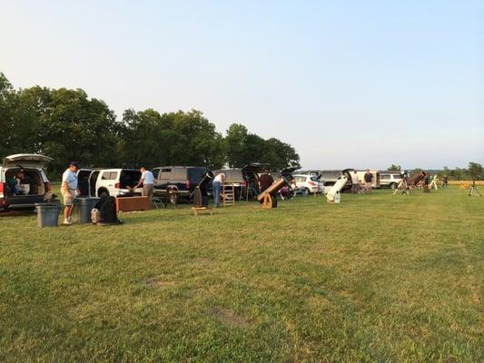 Neatly 30 astronomers were on hand to show the night skies to tons of Hillsdale Lake campers!