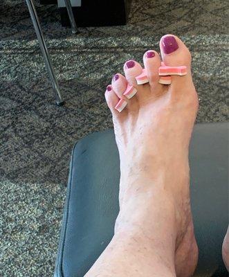 Pedicure by Helen! Always does a great pedicure with attention to detail and is amazing