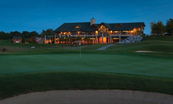 Bucks Run Golf Club -- Hole #18 & the Clubhouse