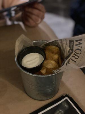 House made potato chips with ranch