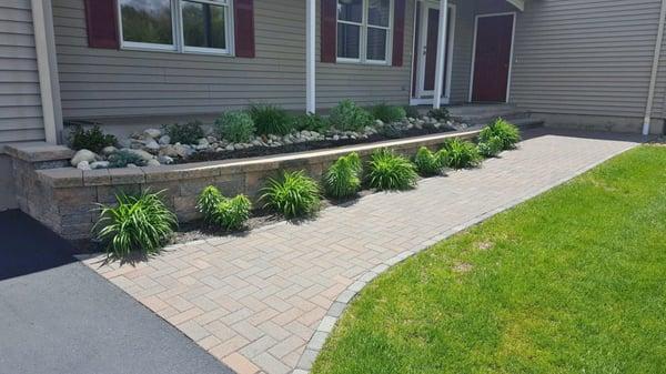 New walkway & plantings. 05/2016