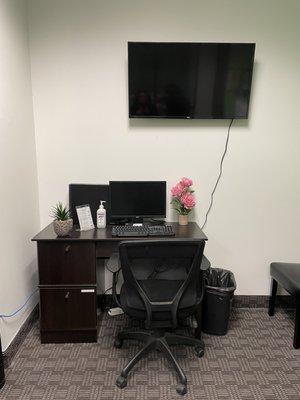 Need a computer to fill out our application? We have an area in our office.