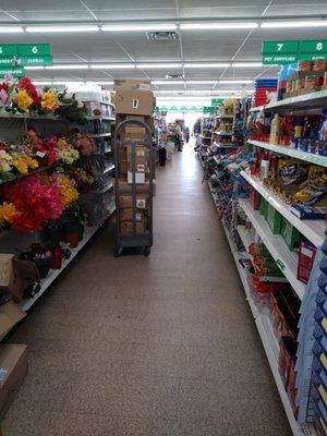 Cluttered aisle