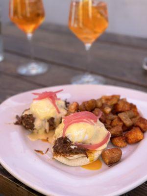 Barbacoa Benedict with Potatoes O'brien $18 (Rating: 9.5/10)