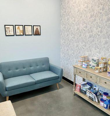 Separate Newborn Well Waiting Room for patients 0-2 months to protect their tiny immune systems.