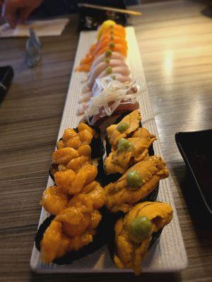 All the sushis with uni sushi as well.