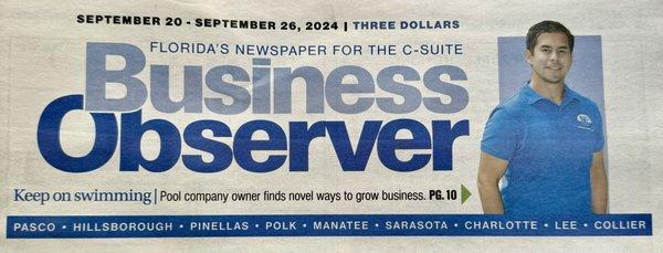 Owner of Nelson Pool Company - Making Top 40 under 40 with Sarasota Business Observer