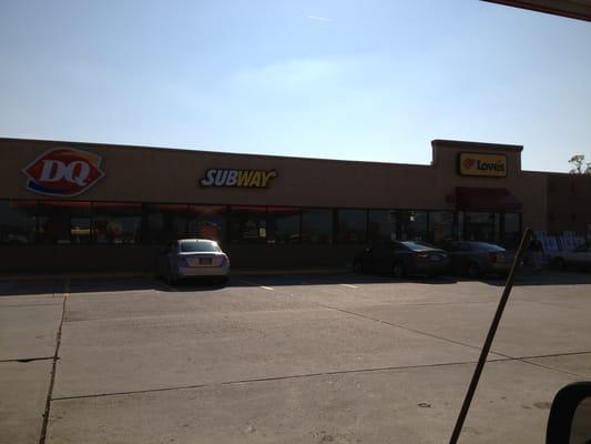 Love's gas and beef jerky! With a Subway and DQ as a bonus.