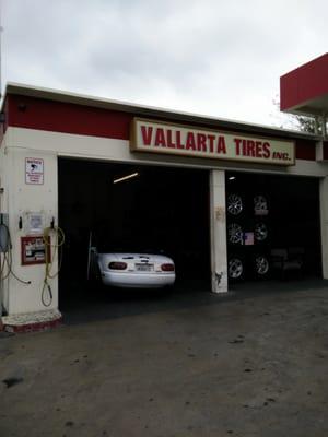 Getting my tires put on. $15 per tire for mount and balance. Competitive prices