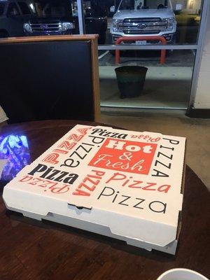 Big ass pizza box full of goodness