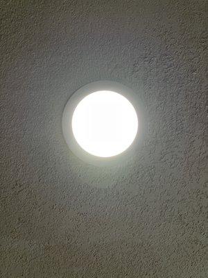 Ceiling light installation.