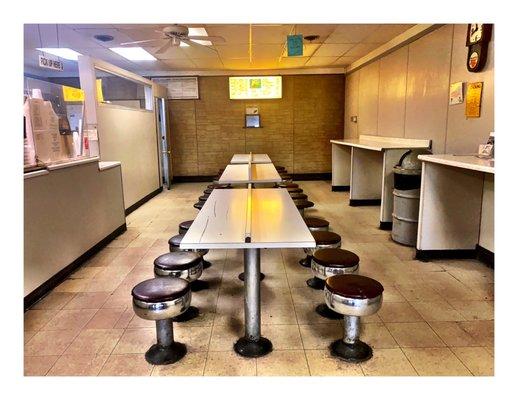 Inside  Old Fashioned Donuts! (S MichiganAve/E 113th St).Real Old Fashion Place! Very Fresh Donuts & Coffee ! Cool!