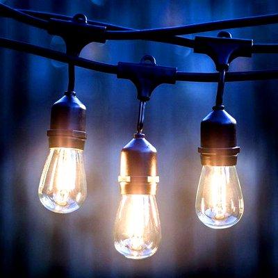 Commercial Ready LED String Lights, Edison Style.