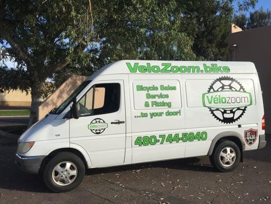 The VeloZoom van comes to your house and performs work on the spot.  Super cool, super convenient.