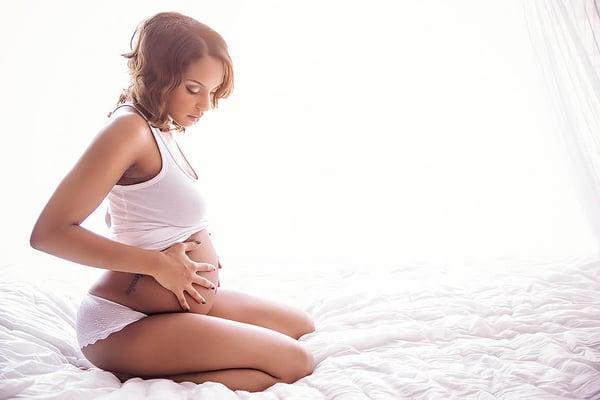 Natural light maternity photography.