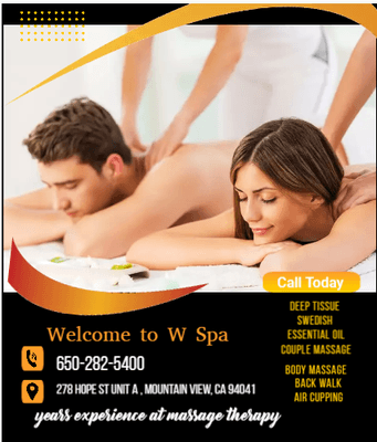 A couple's massage is just like any other massage service, 
but you and your partner receive the massage at the same time, 
o...