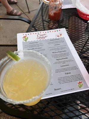 Margarita & menu