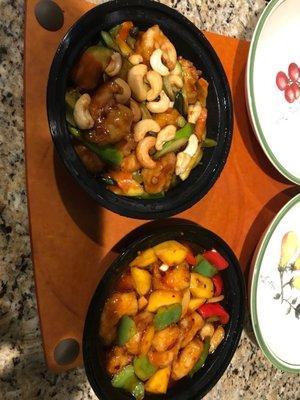 Cashew Shrimp & Mango Shrimp. Add the Crispy Shrimp Appetizer!