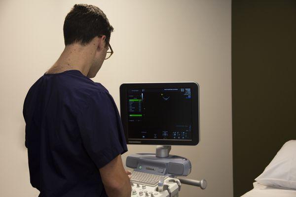 Ultrasounds monitoring is performed by doctors and advanced practitioners, not technicians.