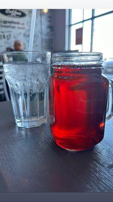 Cranberry Juice and water