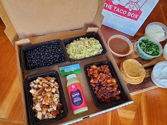 Ready-to-eat Family Taco Box.