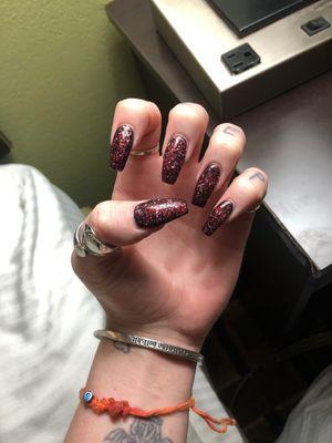 Acrylic set with gel polish :)