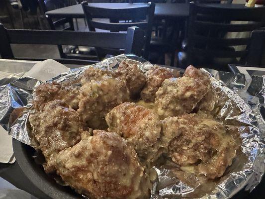 Garlic parm boneless wings