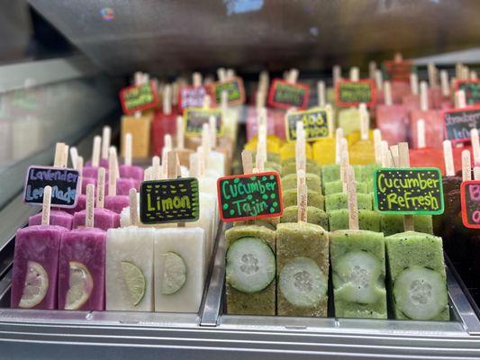 a variety of paletas!