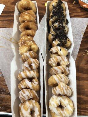 Left: Salted Caramel & Cinnamon Roll Right: Cookies and Cream & Iced