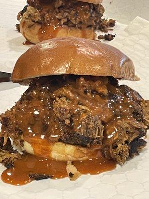 Pulled pork piled high...