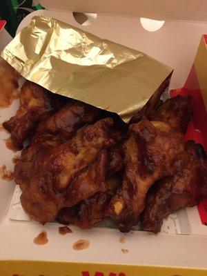 Supposed to be Buffalo wings, even the box says Buffalo wings but they are something else - they are sweet.