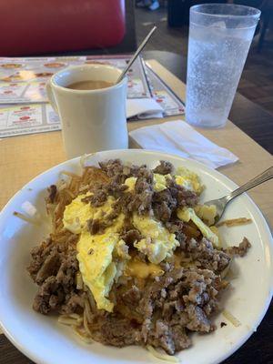 Sausage, Egg & Cheese Hashbrown Bowl