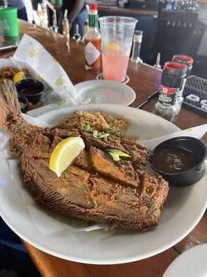 Deep fried snapper