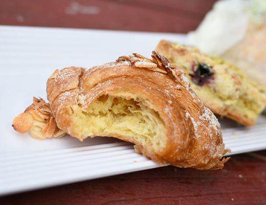 Almond croissant with a sort of almond paste filling inside