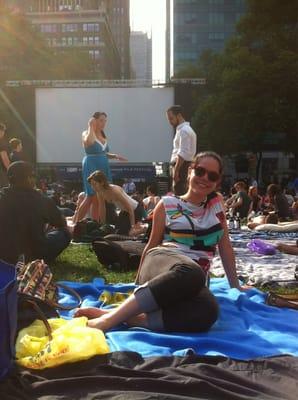 Beat the mad dash and got some decent seats! Yaye for my first movie in Bryant Park