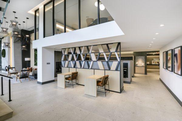 Lobby/Mailroom of Sage Modern Apartments in National Landing