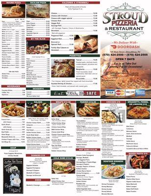 Latest menu (scanned)