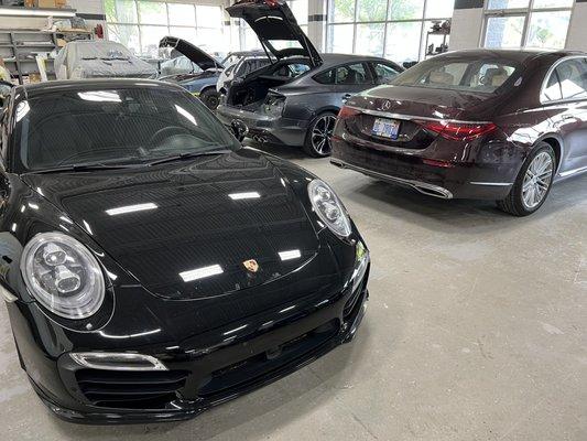 Porsche 911 Turbo S, Mercedes-Benz S560, Audi S5