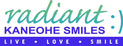 Radiant Kaneohe Smiles Logo Live.Love.Smile "Because We Care"