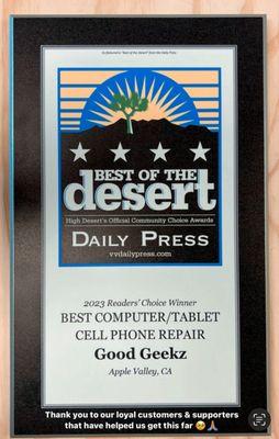 Best of the Desert 2023 for phone repair ‍