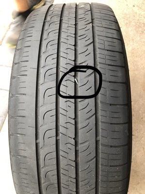 Nail in center of tire