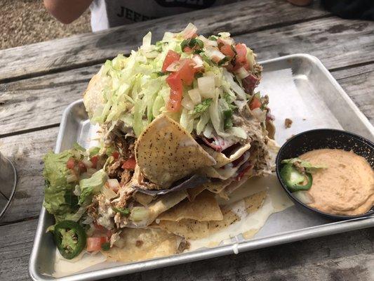 Pulled chicken nachos out of the can...yummmm