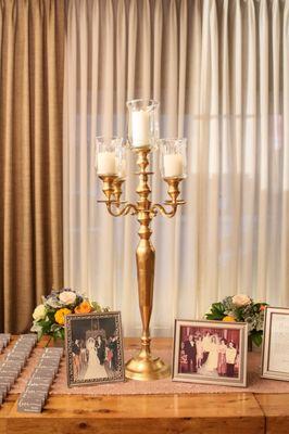 rented the candelabra from Flower Firm