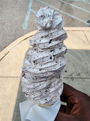 Cookies and Cream cone ice cream