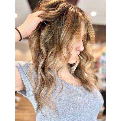 Balayage & Waves By:::REBECCA