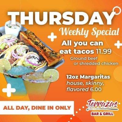 Don't wait until Tuesday to spoil yourself with this delicious taco special !