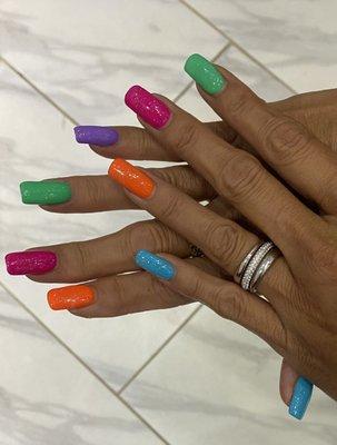 Loving the rainbow nails