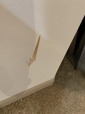 Condo wall damage. And none of the damage to furniture or condo did the movers have the decency to tell me.