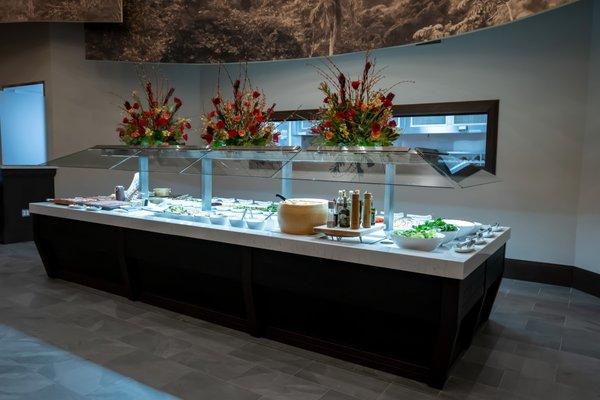 For our vegetarian guests, we do offer a bountiful salad bar with over 30 different items.